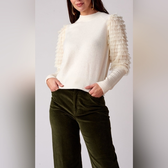 SEA NEW YORK Novia Princess Wool Sweater Size XS Cream - Picture 1 of 10